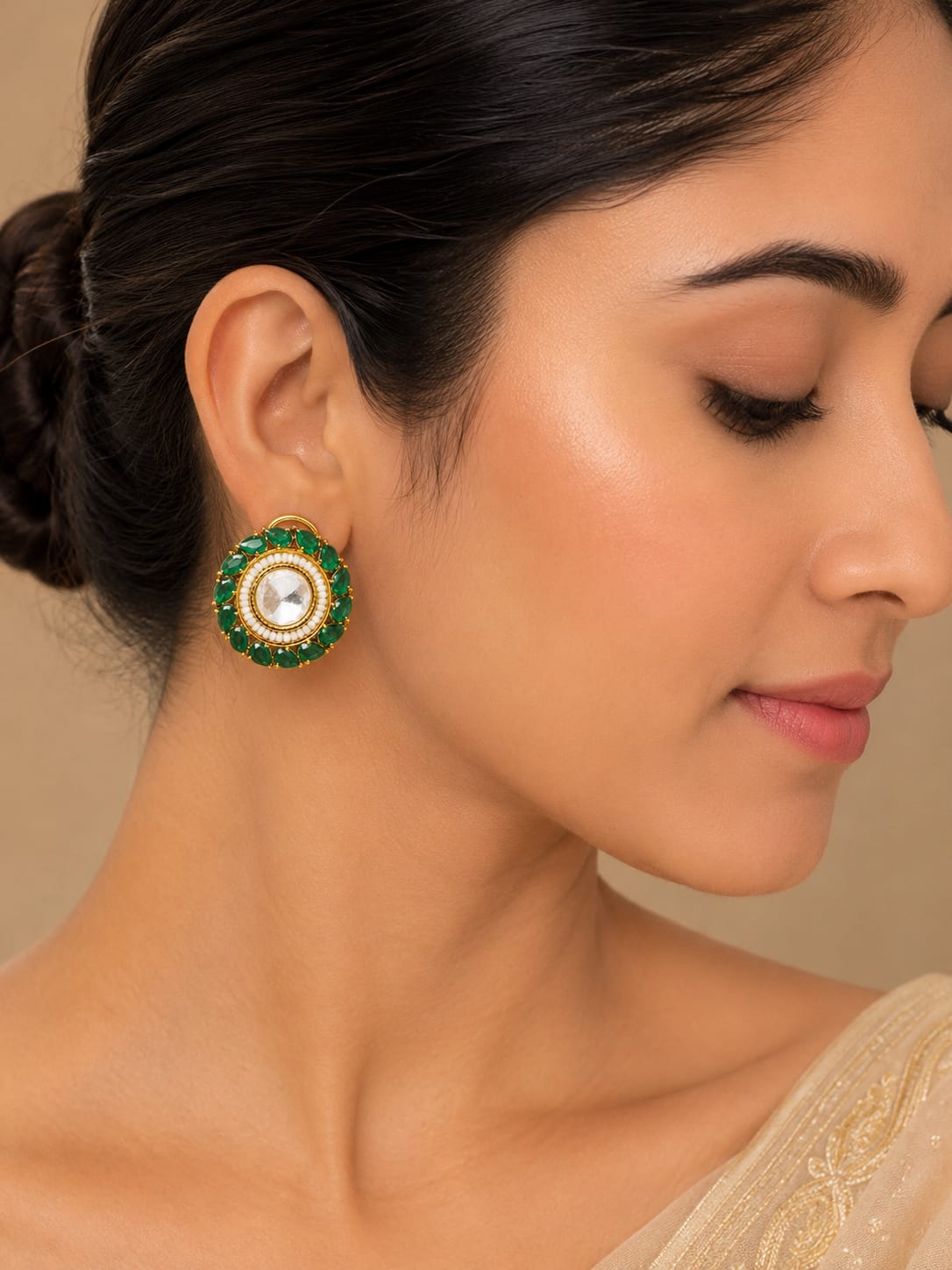 Itrani Gulnar Statment Earring-Anti Tarnish Cocktail Earring