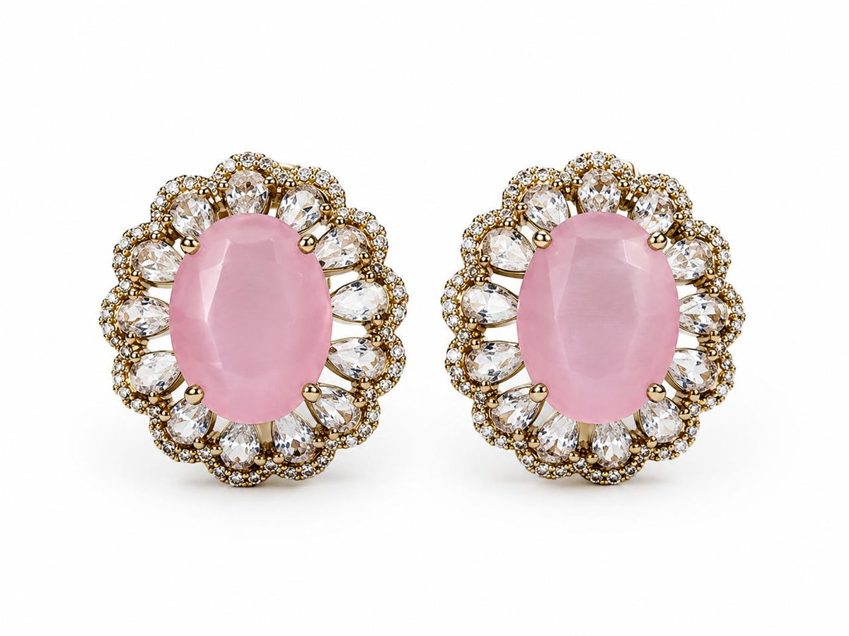 Itrani Azure Bloom Multi Colour Centre Piece Stud Earrings