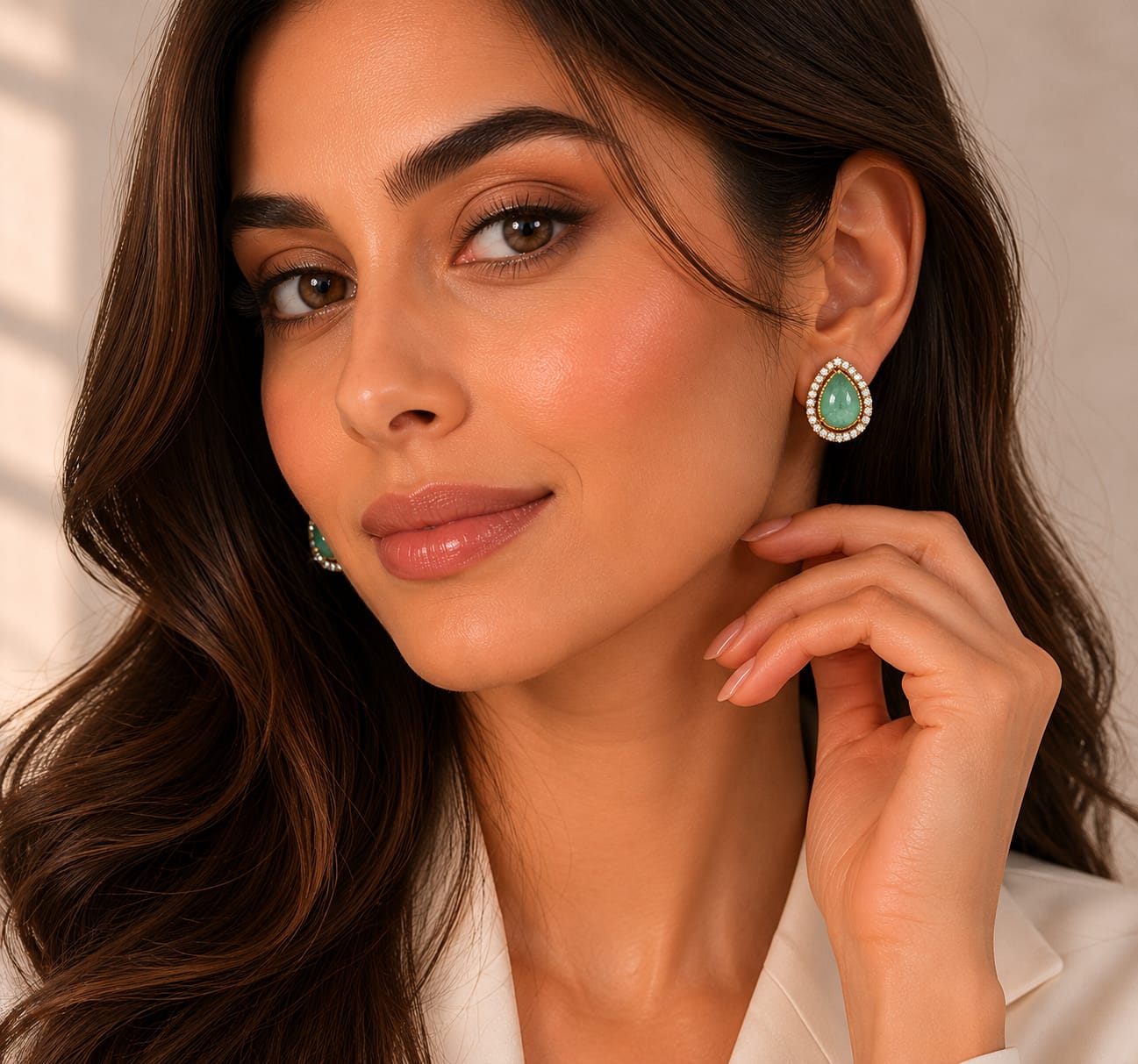 Itrani Grace Teardrop Crystal Studs