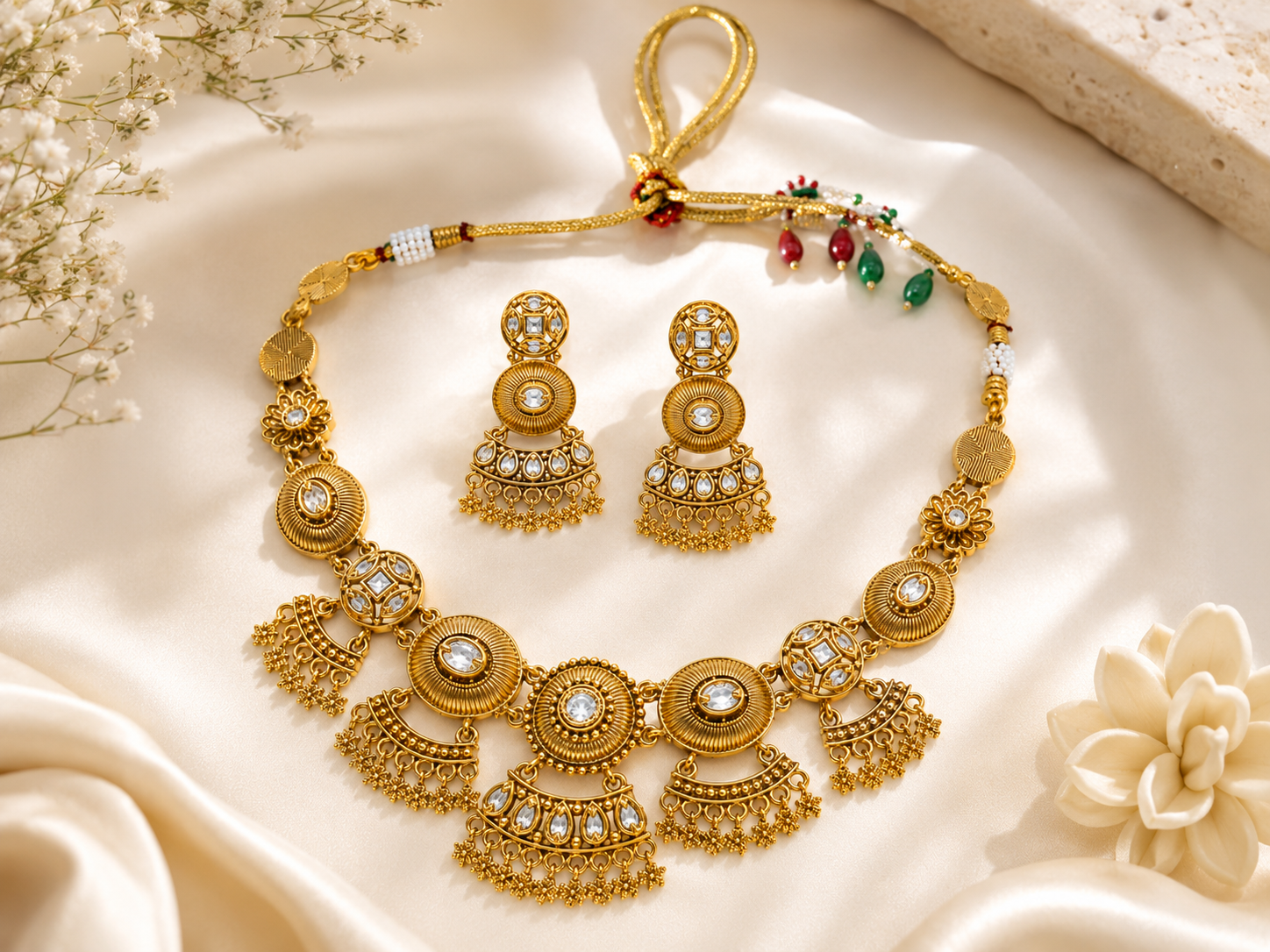 Itrani Heritage  Premium Gold Plated  Statement Necklace Set