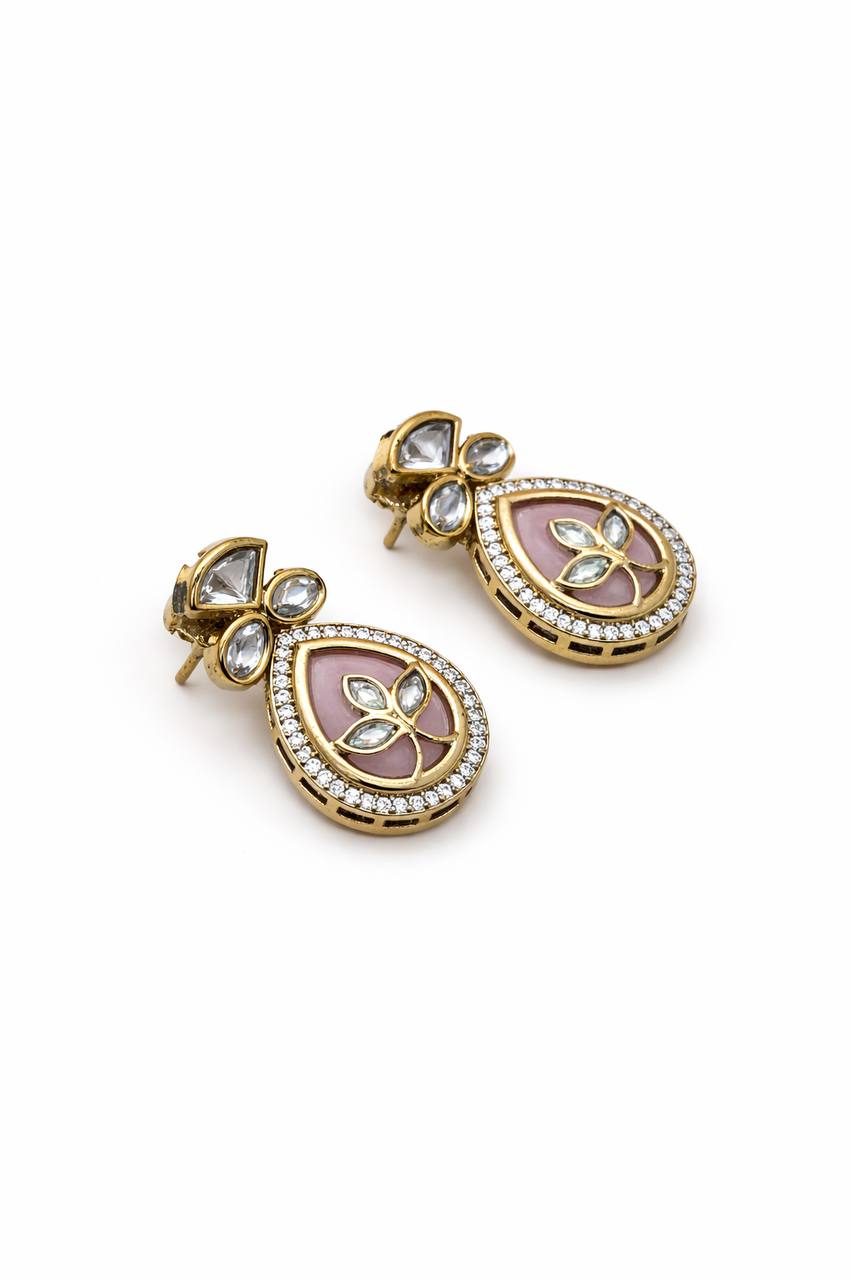 Itrani Graceful Teardrop pastel shades Necklace Set