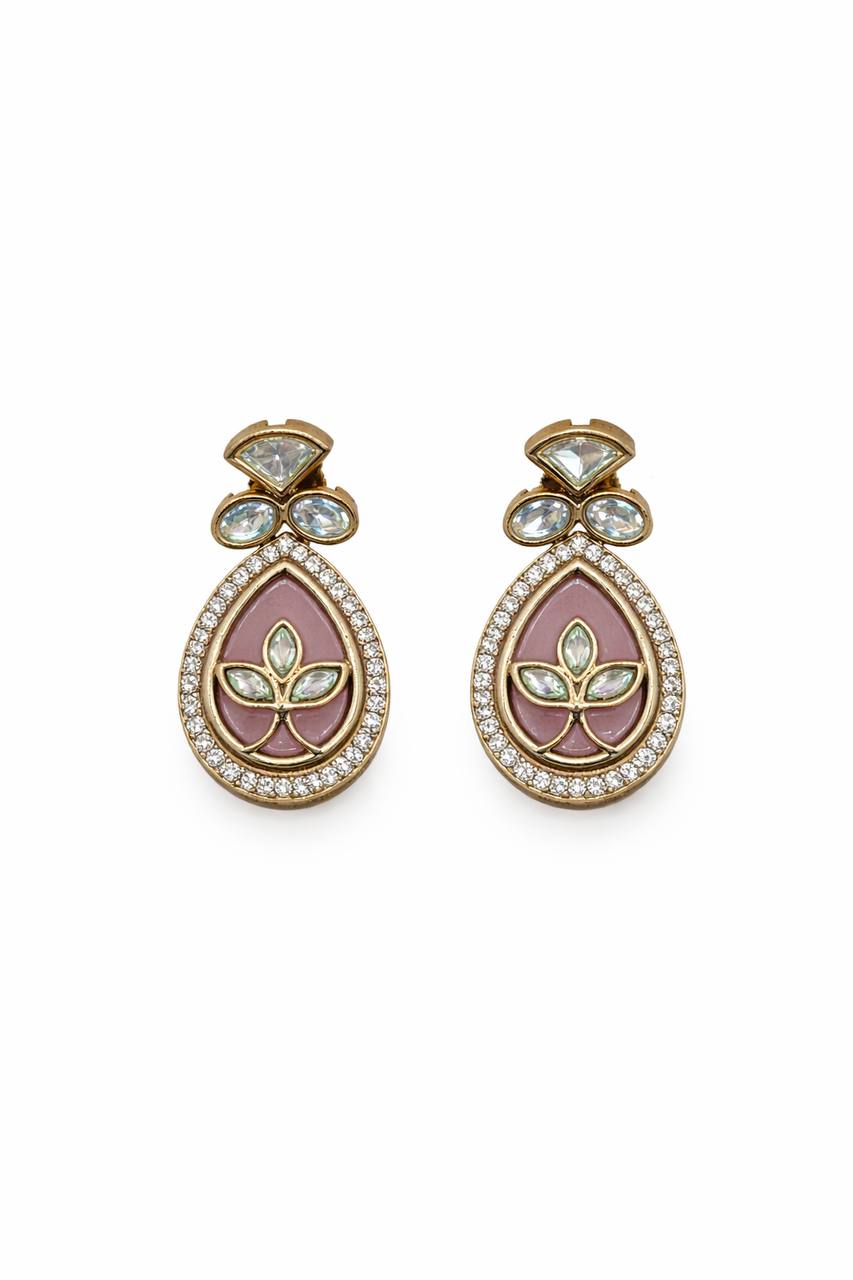 Itrani Graceful Teardrop pastel shades Necklace Set