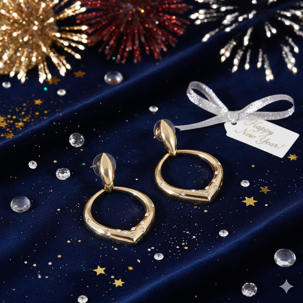 Itrani Radiant Gold-Finish Diamond Embellished Earrings