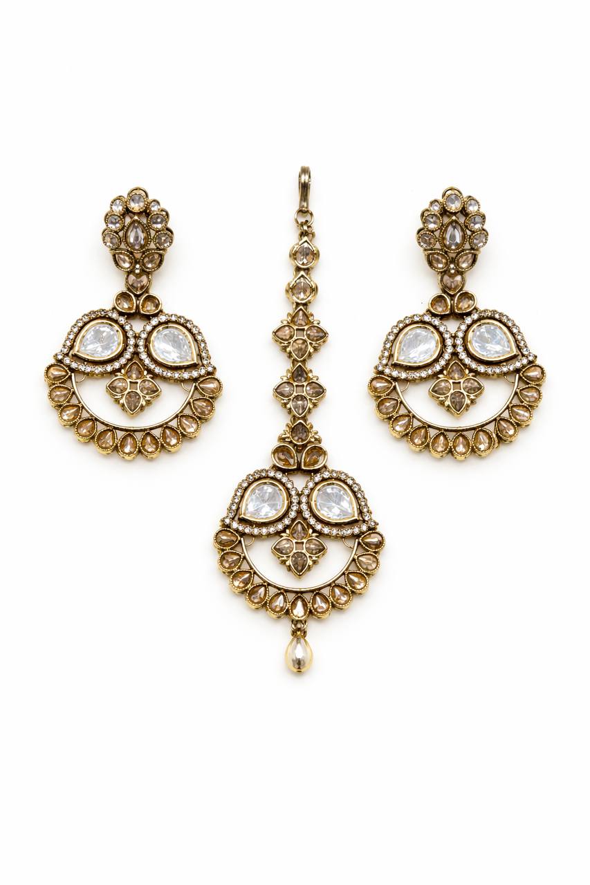 ITRANI Regal Polki  Multi Layered  Mini Bridal Necklace set